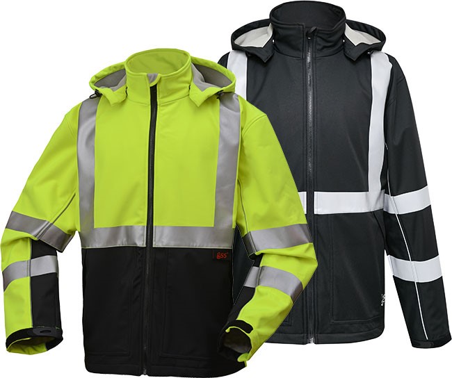 GSS Safety Class 3 Softshell Sweatshirt w/black Bottom 7515/7517