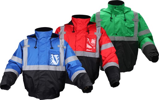 GSS Safety Non- ANSI Multi Color Waterproof Bomber Jacket with Black Bottom 8013/8014/8016