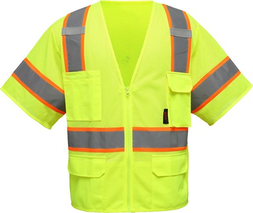GSS Safety Class 3 Premium Vest with 6 Pockets 2503