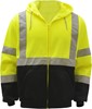GSS Safety Class 3 Zipper Front Hooded Sweatshirt with Black Bottom 7003/7004 View 2