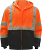 GSS Safety Class 3 Zipper Front Hooded Sweatshirt with Black Bottom 7003/7004 View 4