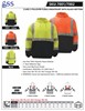 GSS Safety Class 3 Pullover Fleece Sweatshirt with Black Bottom 7001/7002 View 6