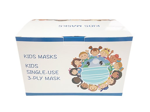3-Ply Disposable Face Mask, Youth Size, Individually Packed
